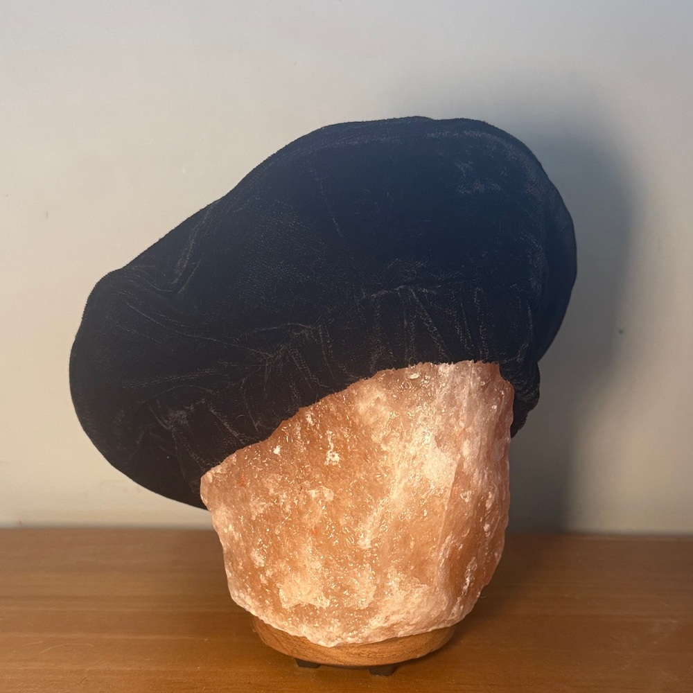 Vintage Black Velvet Beret